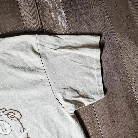 Gildan DryBlend Beige White and Brown Rodeo Crewneck T-Shirt Men's Size Large - Picture 7 of 11